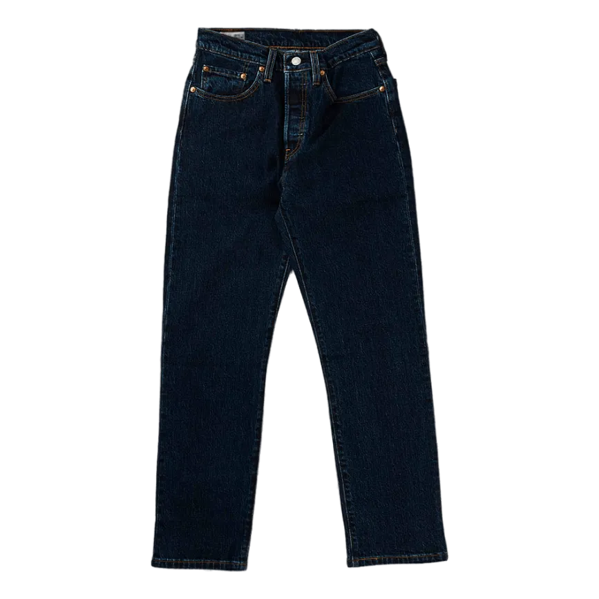 501 Crop Salsa Stonewash Dark Indigo - Flat Finish