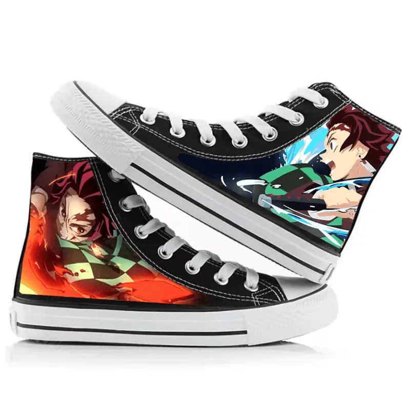 Anime Demon Slayer - Tanjiro & Nezuko High-Top Shoes