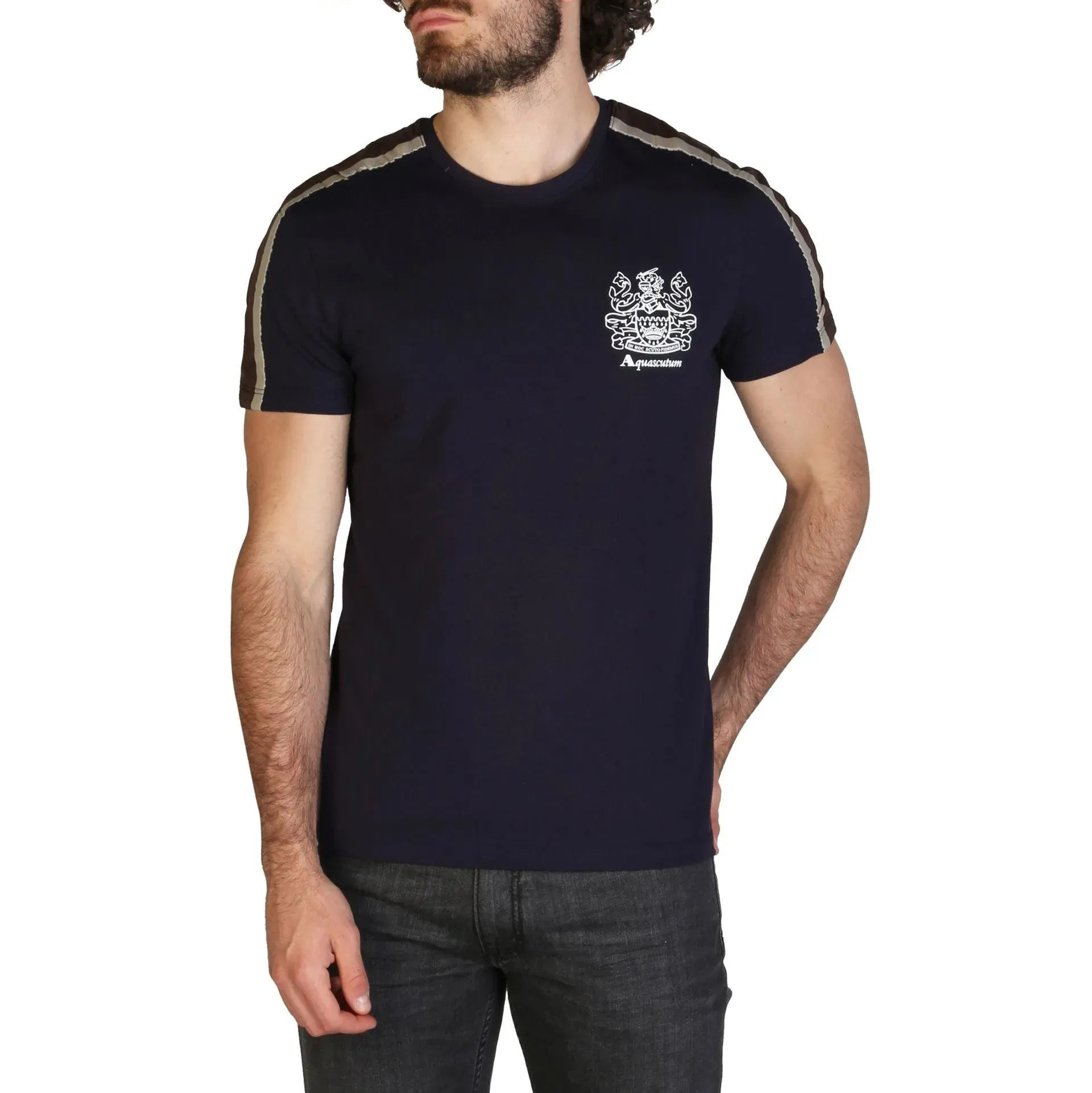 Aquascutum Men T-shirts - Navy Brand T-shirts