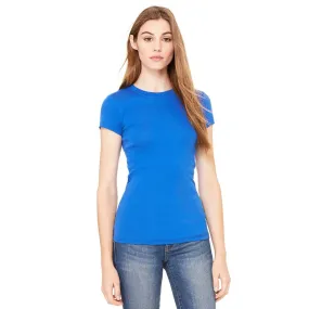 Bella   Canvas Women's True Royal Sheer Mini Rib Short-Sleeve T-Shirt