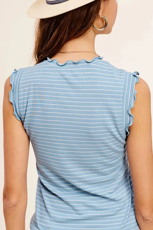 Birdie Ruffle Sleeve Tank Top