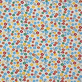 BLUE SHAPES COTTON JERSEY PER METRE SALE