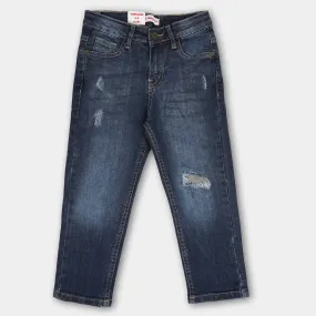 Boys Pant Denim Grinding - Mid Blue