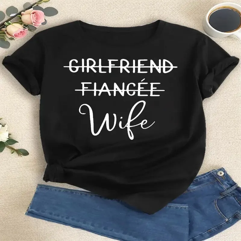 Bride Groom Gift Graphic Cotton T-Shirts (Copy)