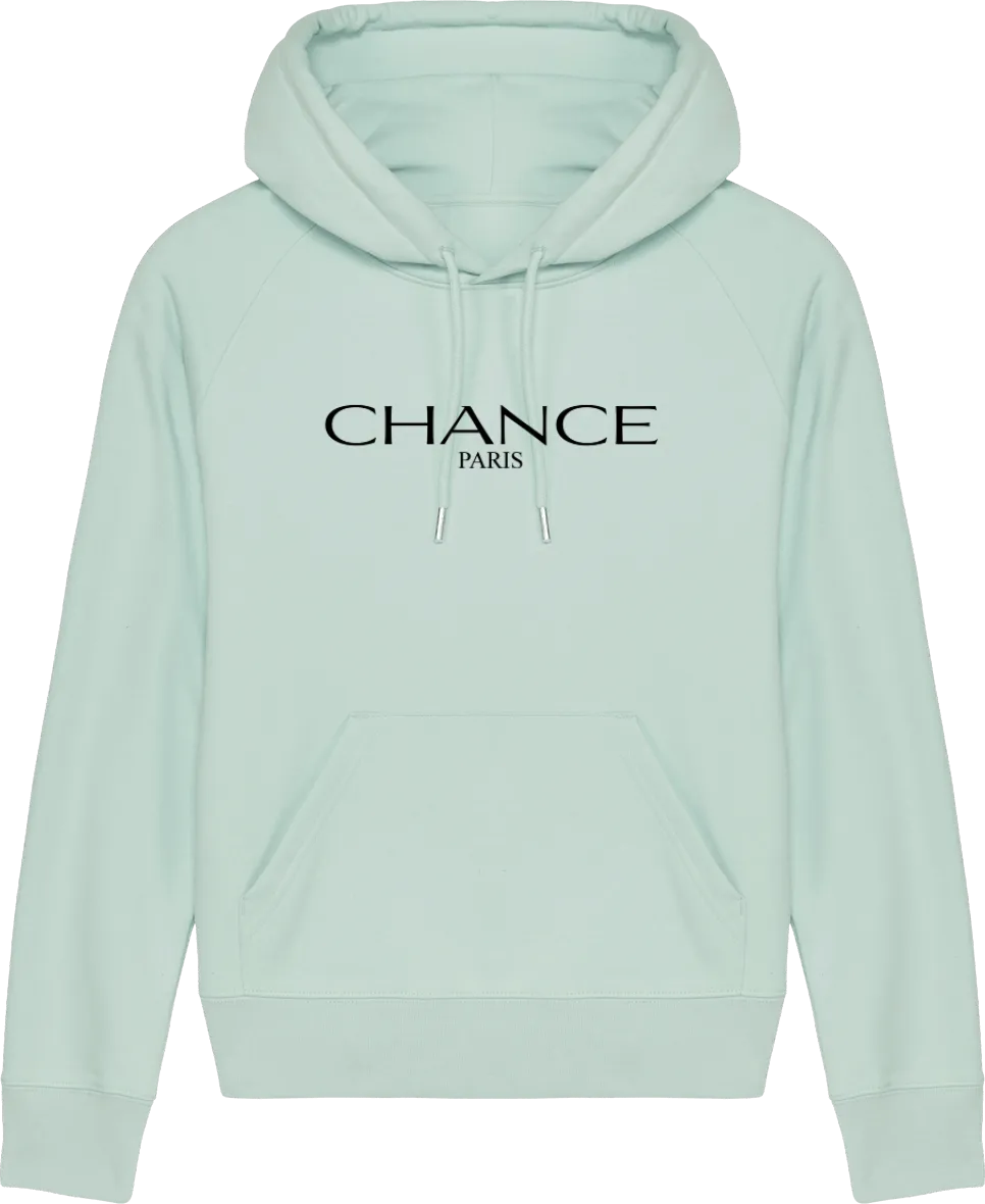 Chance Paris Women Medium Fit Hoodie Black Embroidered Logo