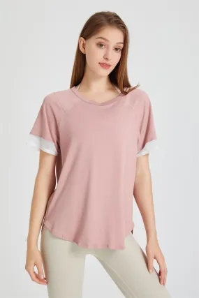 Contrast Breathable Short Sleeve T-Shirt