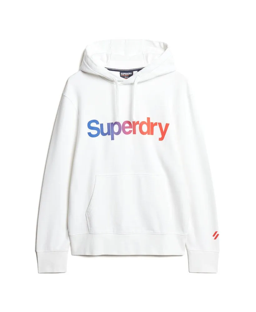 Core Logo Loose Hoodie - Brilliant White