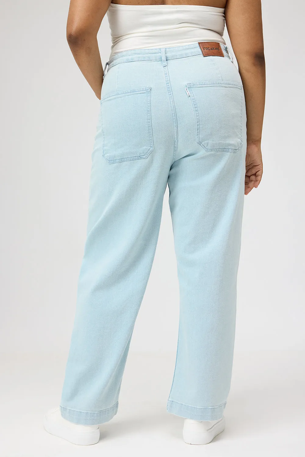 Curve Faded Blue High Waist Mom Fit Jeans