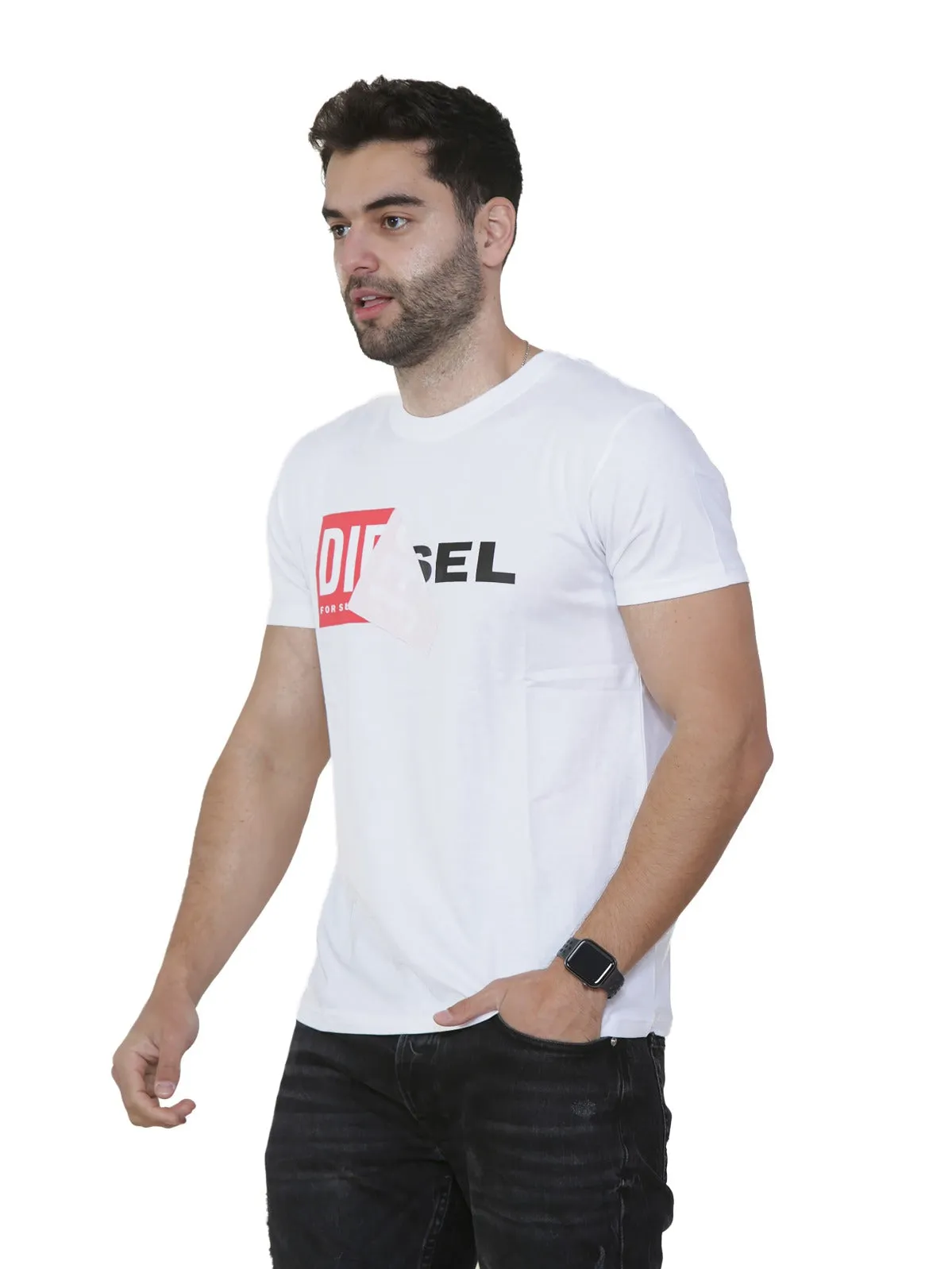 Diesel Mens Double Logo Short Sleeve T Shirt | T-Diego QA