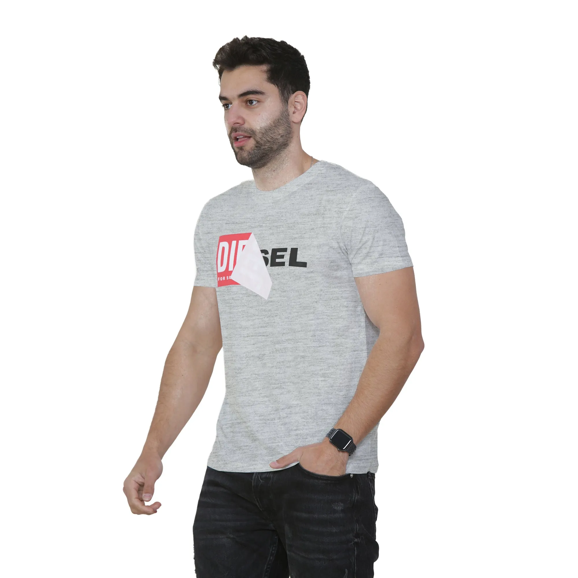 Diesel Mens Double Logo Short Sleeve T Shirt | T-Diego QA