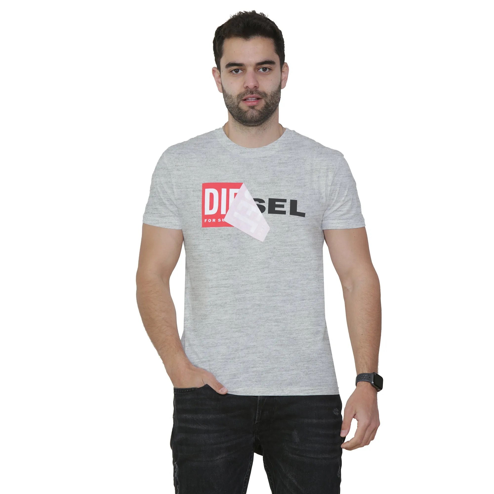 Diesel Mens Double Logo Short Sleeve T Shirt | T-Diego QA