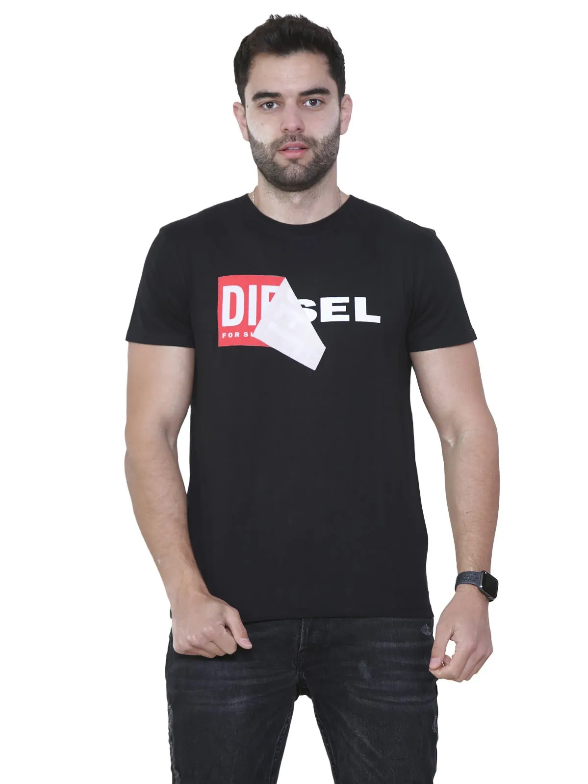 Diesel Mens Double Logo Short Sleeve T Shirt | T-Diego QA