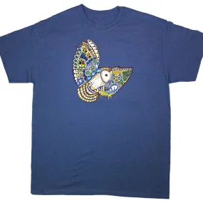 Earth Art Barn Owl Youth Indigo T-shirt