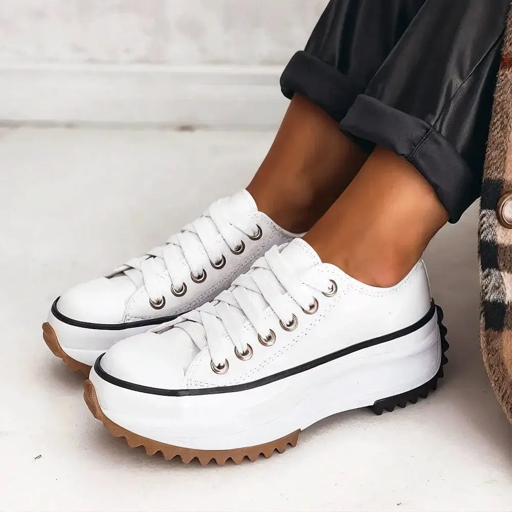 Elevated Leather Platform Sneakers for Ultimate Comfort and Style