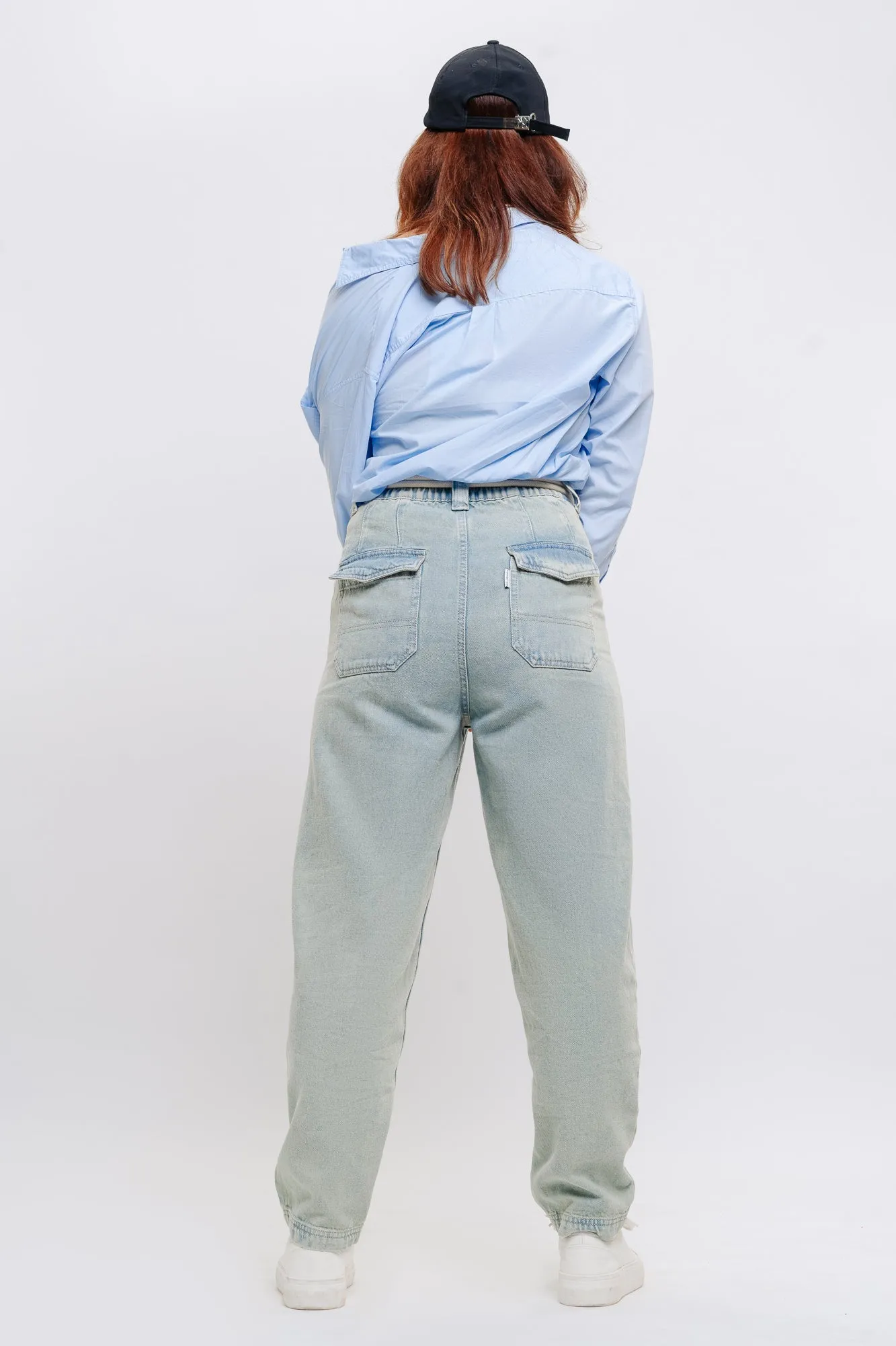 Elongated Pocket Tinted Slouchy Jeans