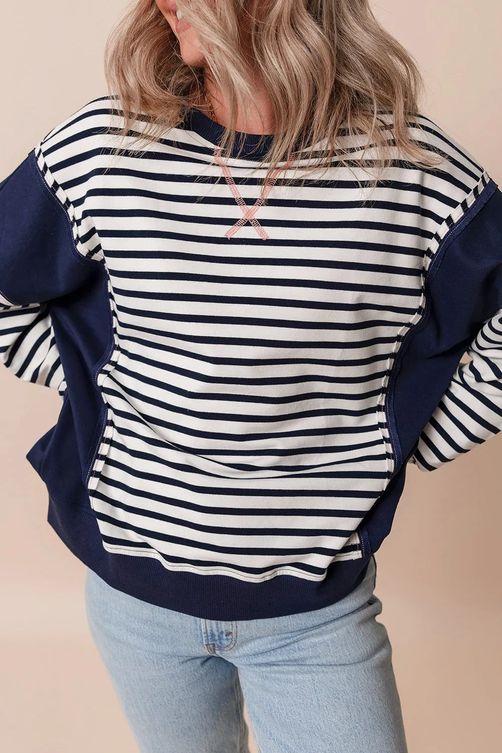 Exposed Seam Loose Fit Sweatshirt