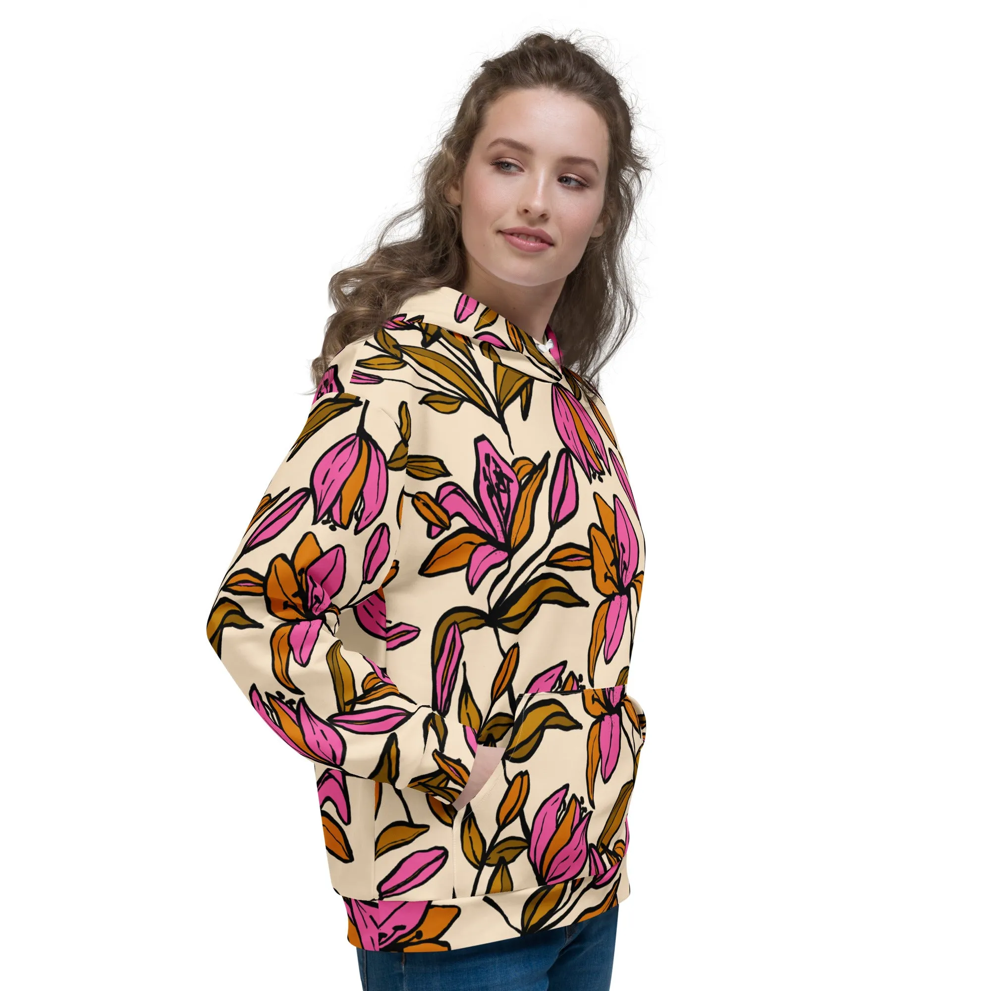 Floral Hoodie (Glamourange Spring Best Hoodies Collection - Flower Hoodies Print 0012)