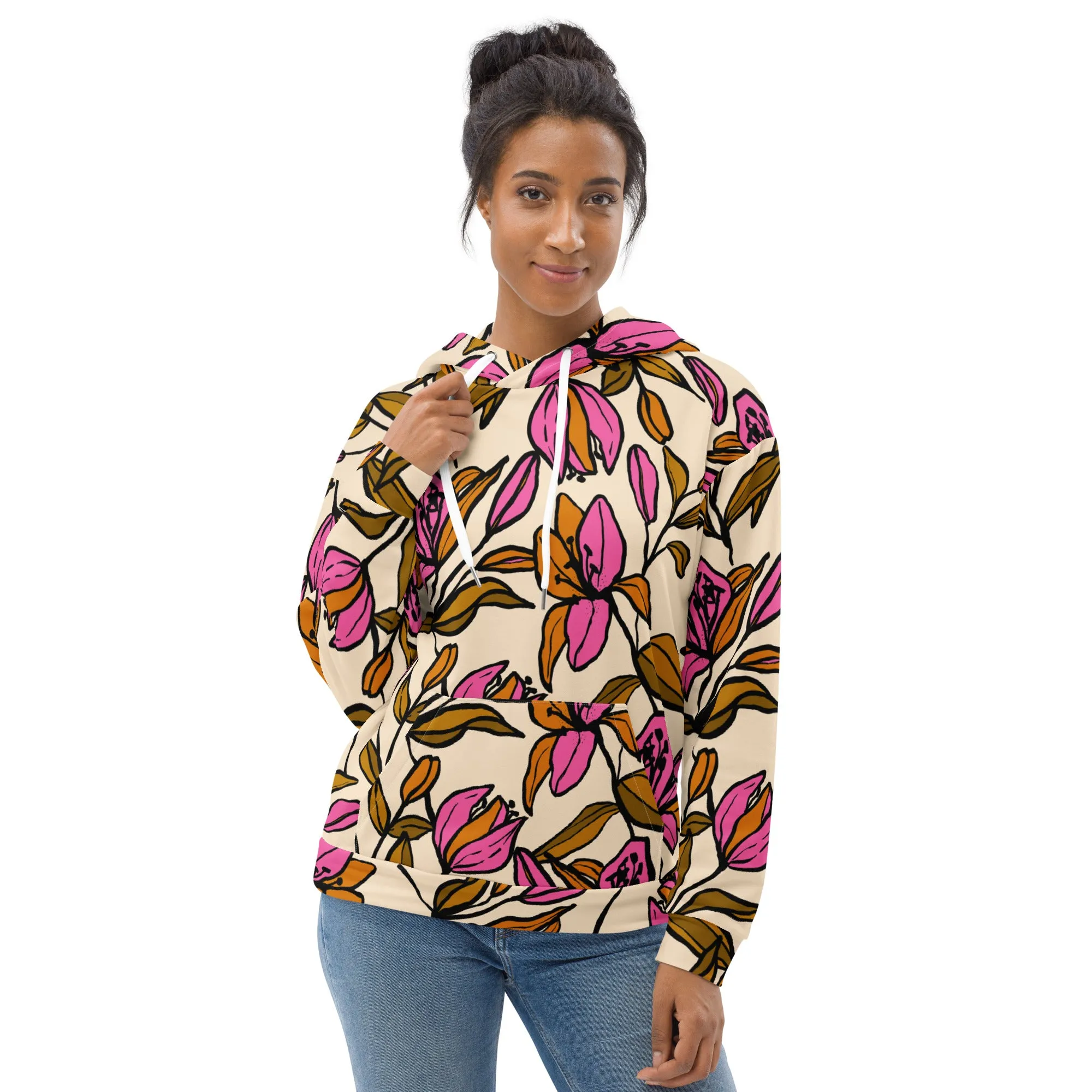 Floral Hoodie (Glamourange Spring Best Hoodies Collection - Flower Hoodies Print 0012)