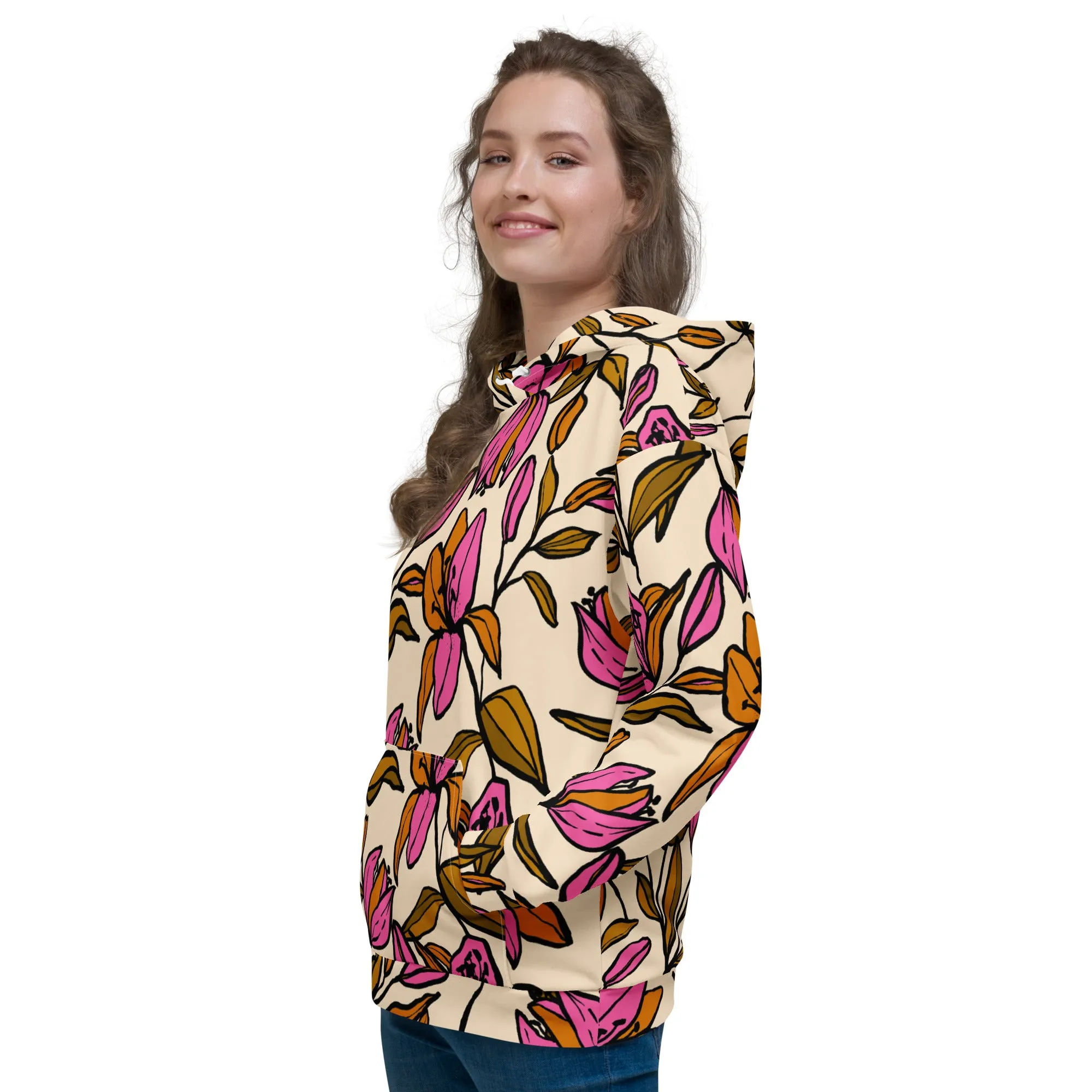 Floral Hoodie (Glamourange Spring Best Hoodies Collection - Flower Hoodies Print 0012)