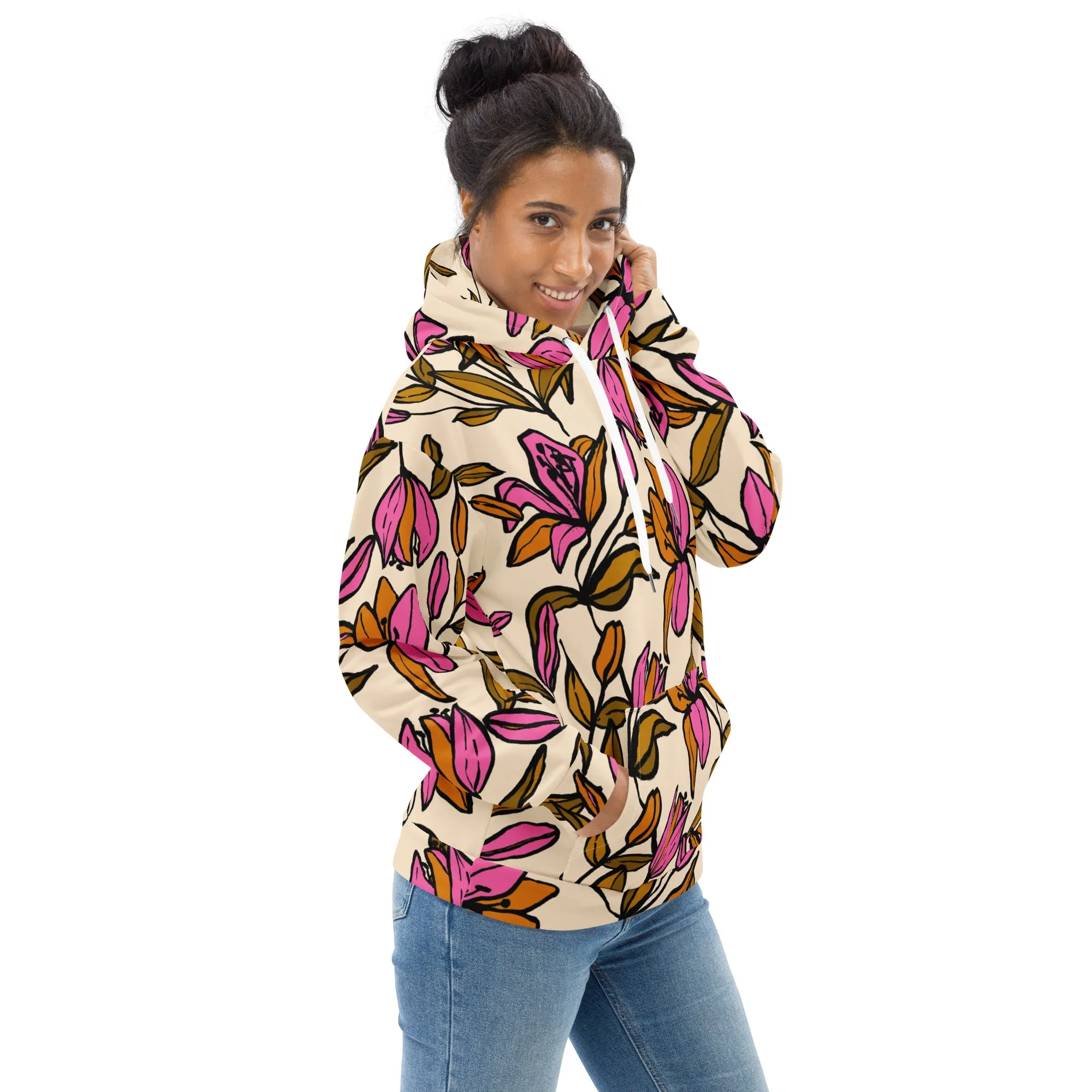 Floral Hoodie (Glamourange Spring Best Hoodies Collection - Flower Hoodies Print 0012)