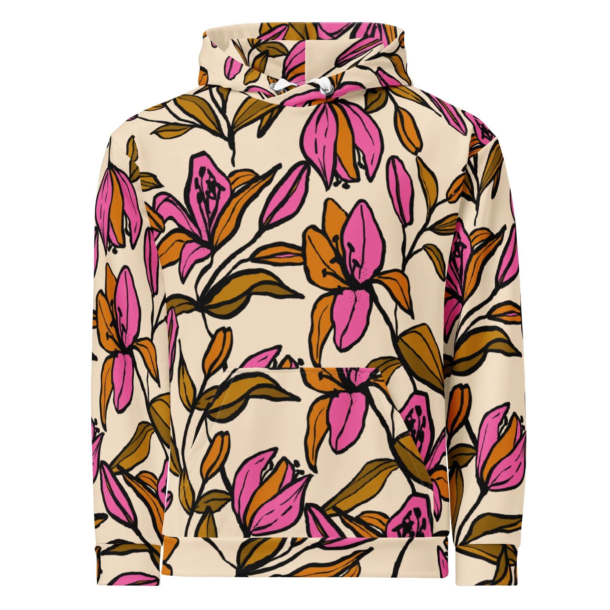 Floral Hoodie (Glamourange Spring Best Hoodies Collection - Flower Hoodies Print 0012)