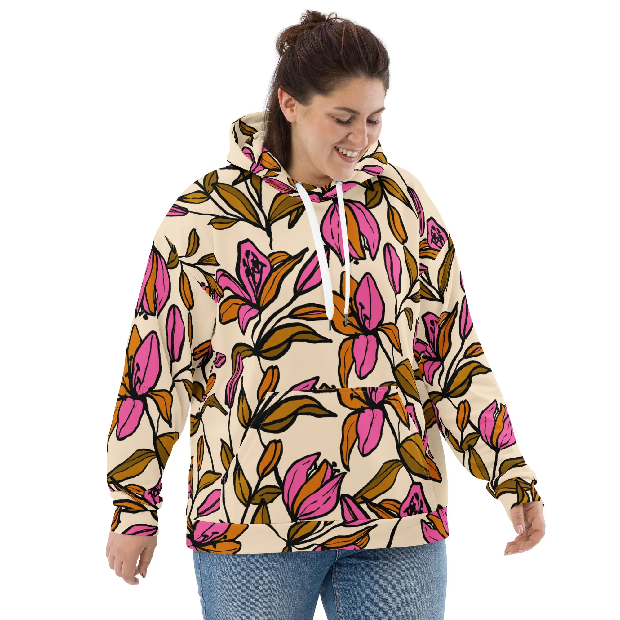 Floral Hoodie (Glamourange Spring Best Hoodies Collection - Flower Hoodies Print 0012)