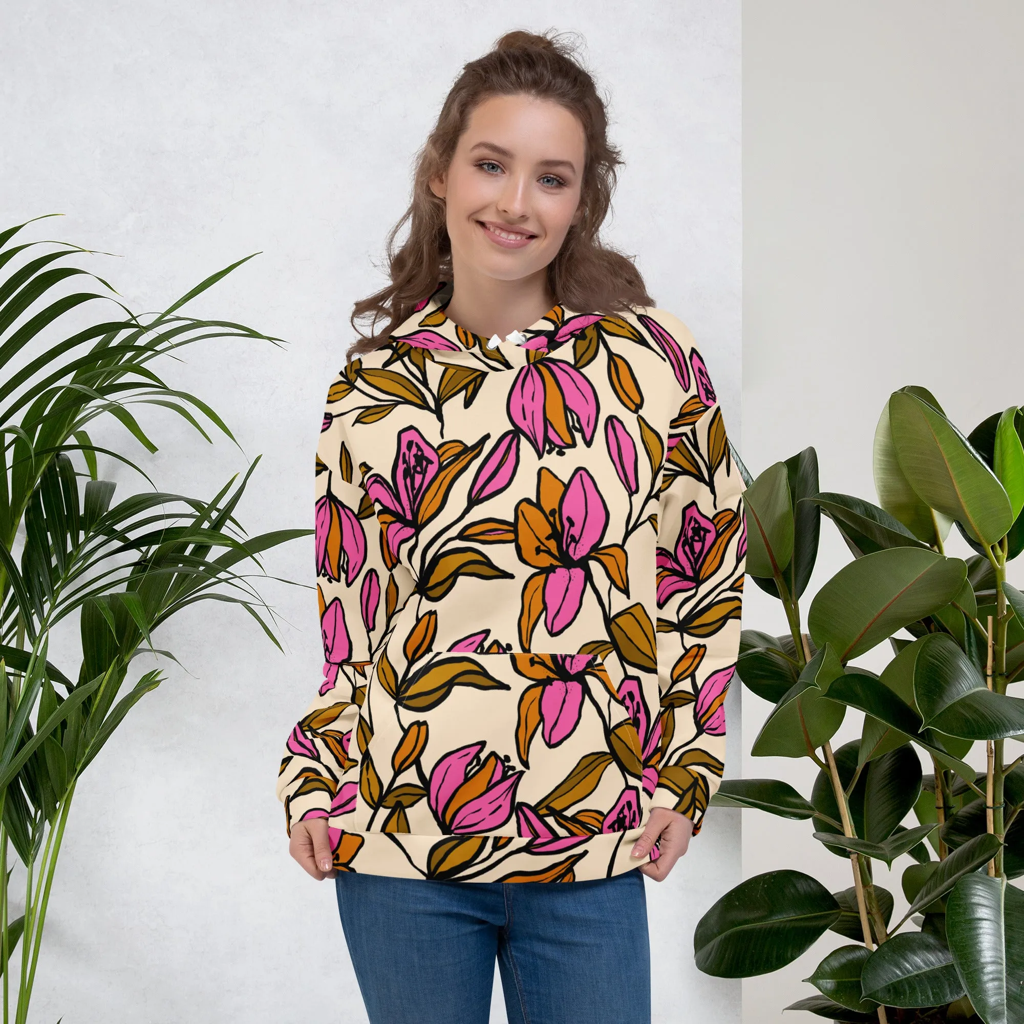 Floral Hoodie (Glamourange Spring Best Hoodies Collection - Flower Hoodies Print 0012)