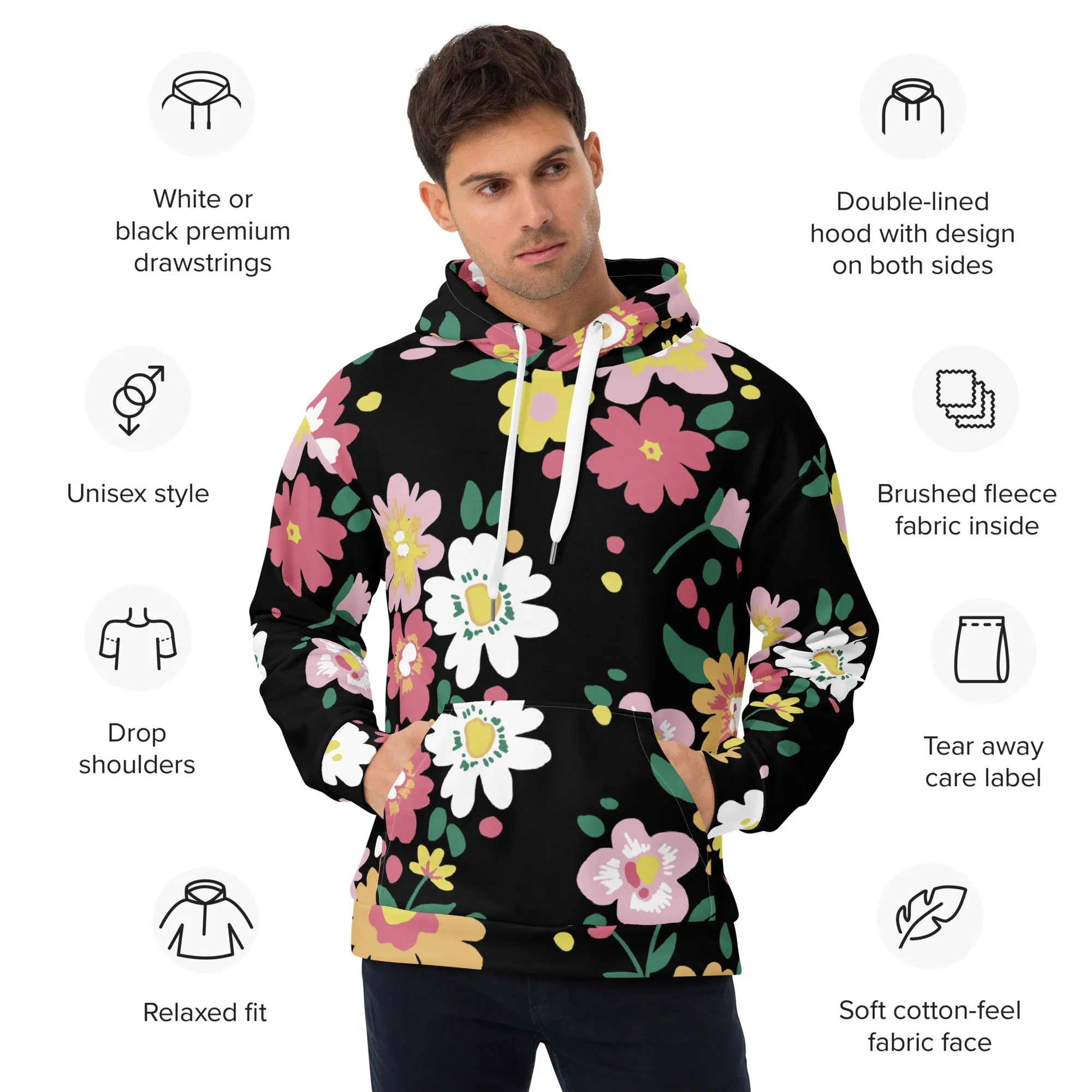 Floral Hoodie (Glamourange Spring Best Hoodies Collection - Flower Hoodies Print 002)