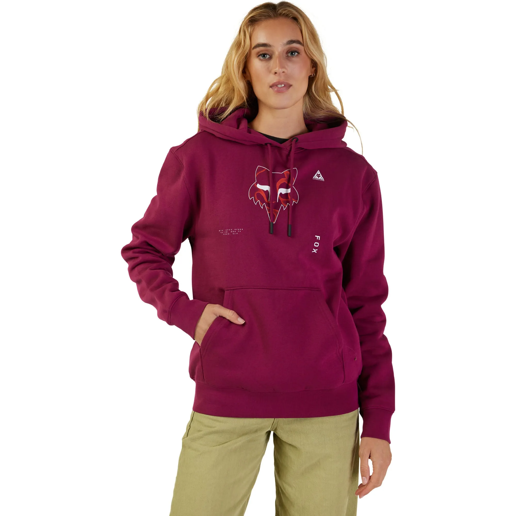 Fox Racing Withered Fleece Pullover Hoodie Magnetic Pink