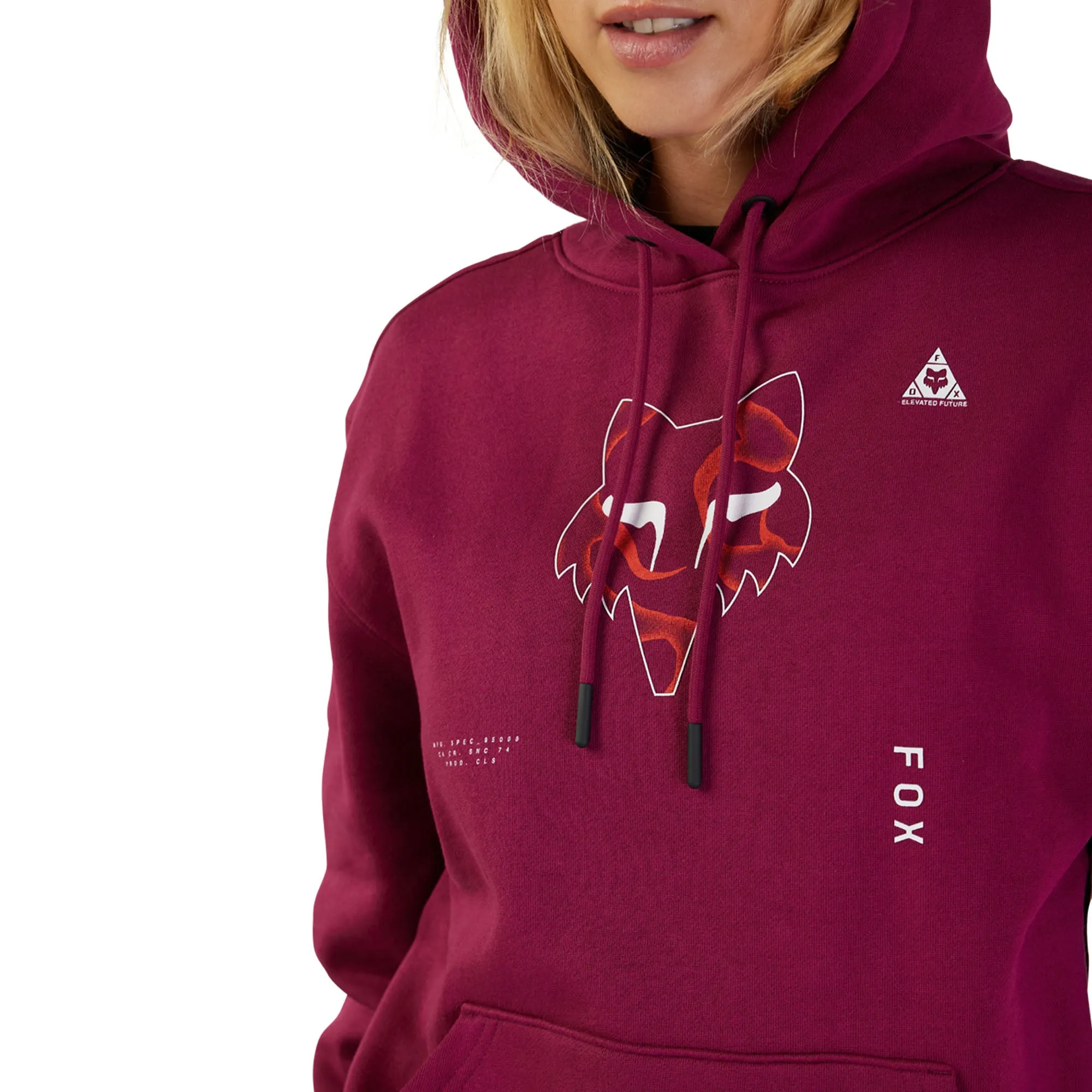 Fox Racing Withered Fleece Pullover Hoodie Magnetic Pink