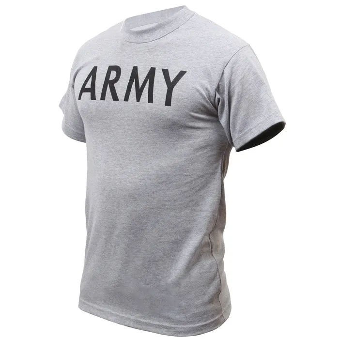 Grey - Heavy Weight ARMY Physical Training T-Shirt