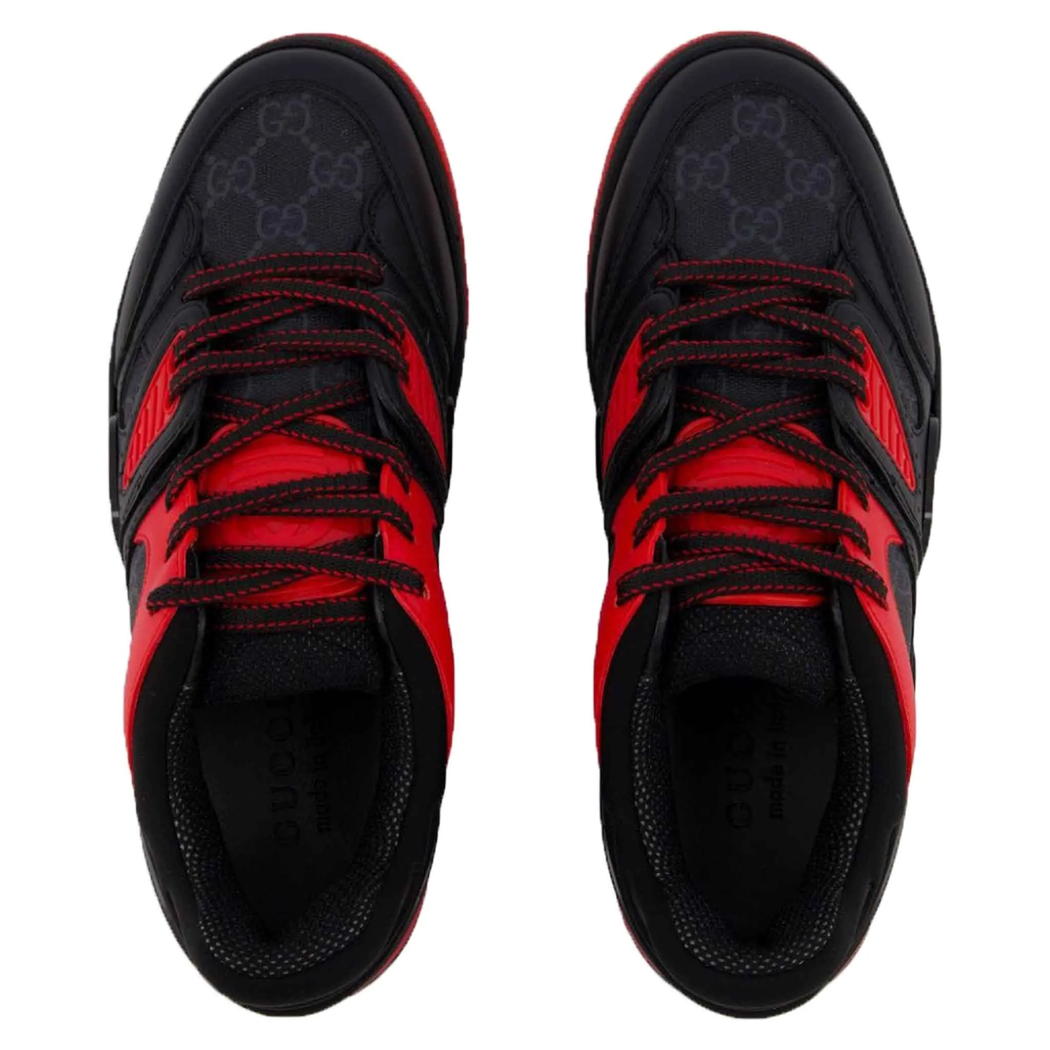 Gucci Baket Low-Top Sneakers in Black/Red