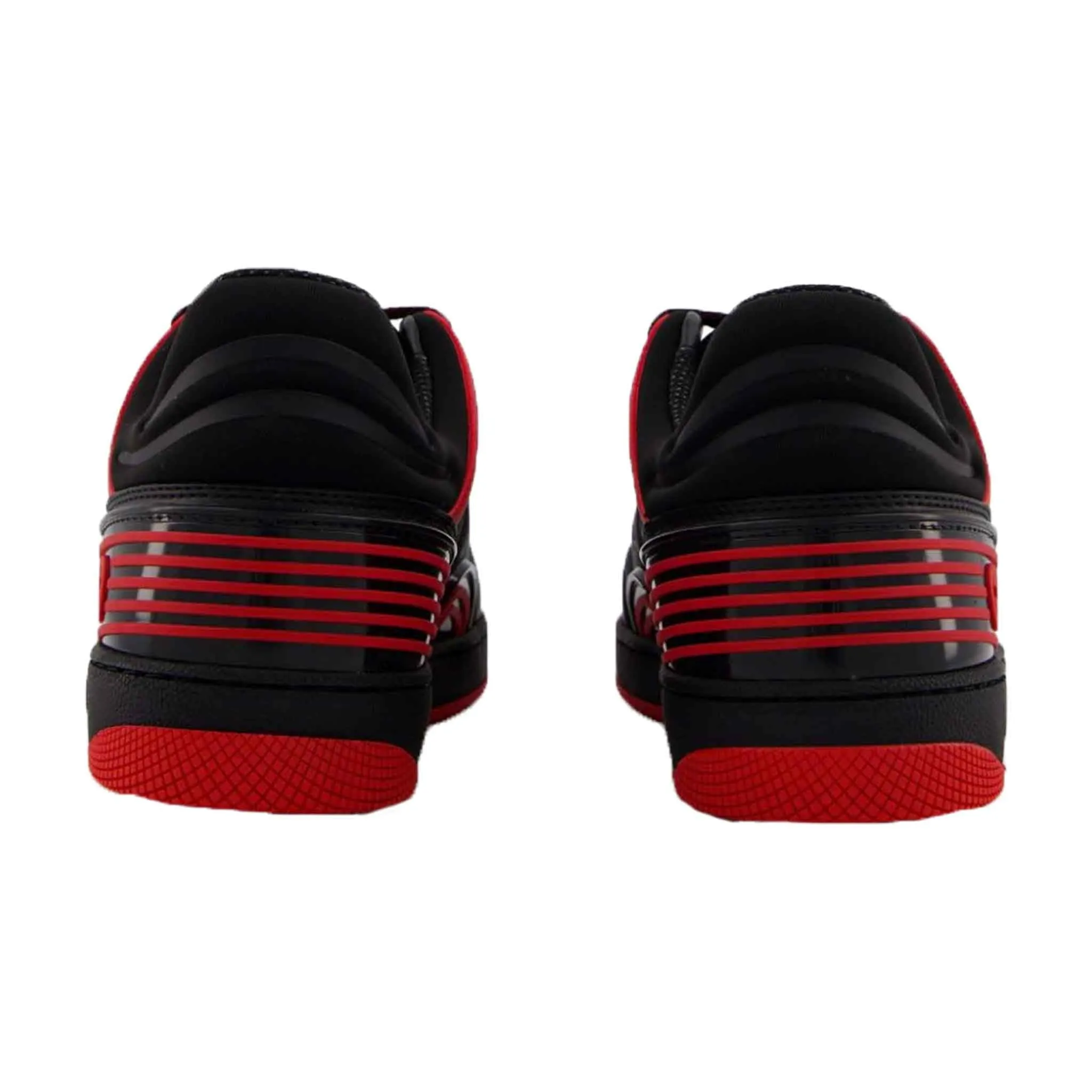 Gucci Baket Low-Top Sneakers in Black/Red