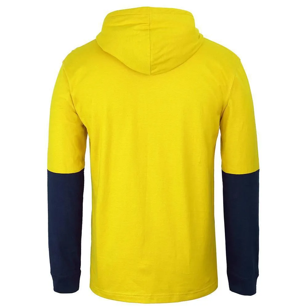 Hi Vis Long Sleeve Cotton Tee with Hood