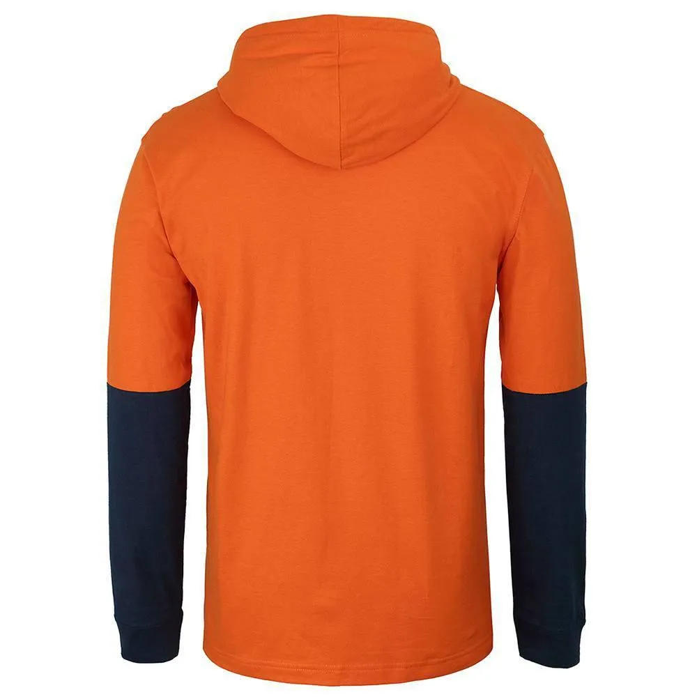 Hi Vis Long Sleeve Cotton Tee with Hood