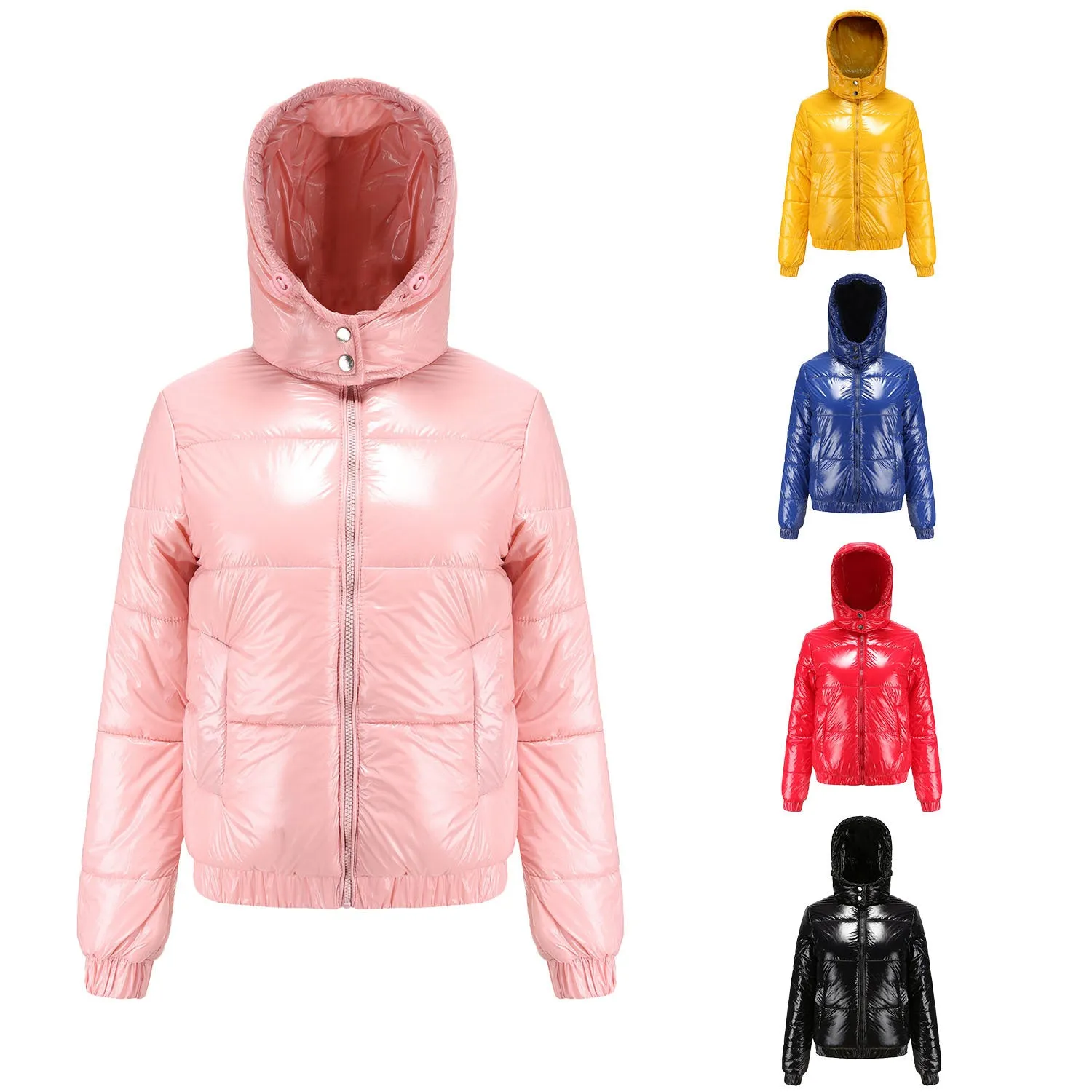 Hooded Cotton-paddeded Splash Proof Fashionable Long Coats