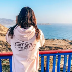 HOODIE SWEATSHIRT with SURF DIVA SURF SHOP (pink)