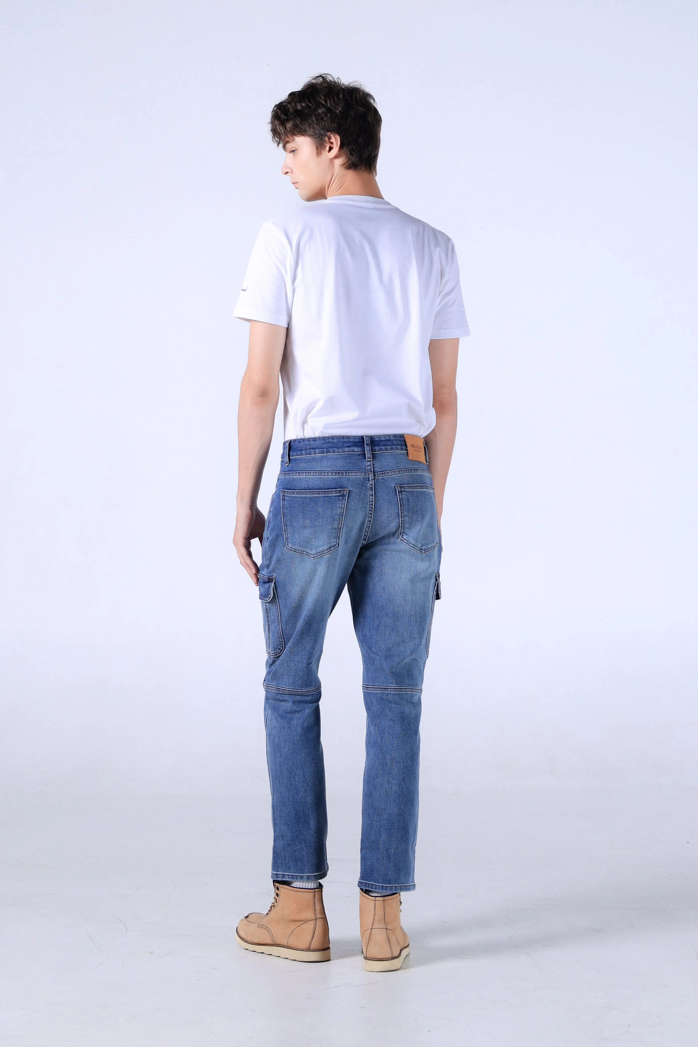 Jack Russel - Men Cargo Jeans - Handwerk J-DEPT/LB Slim Fit Light Blue