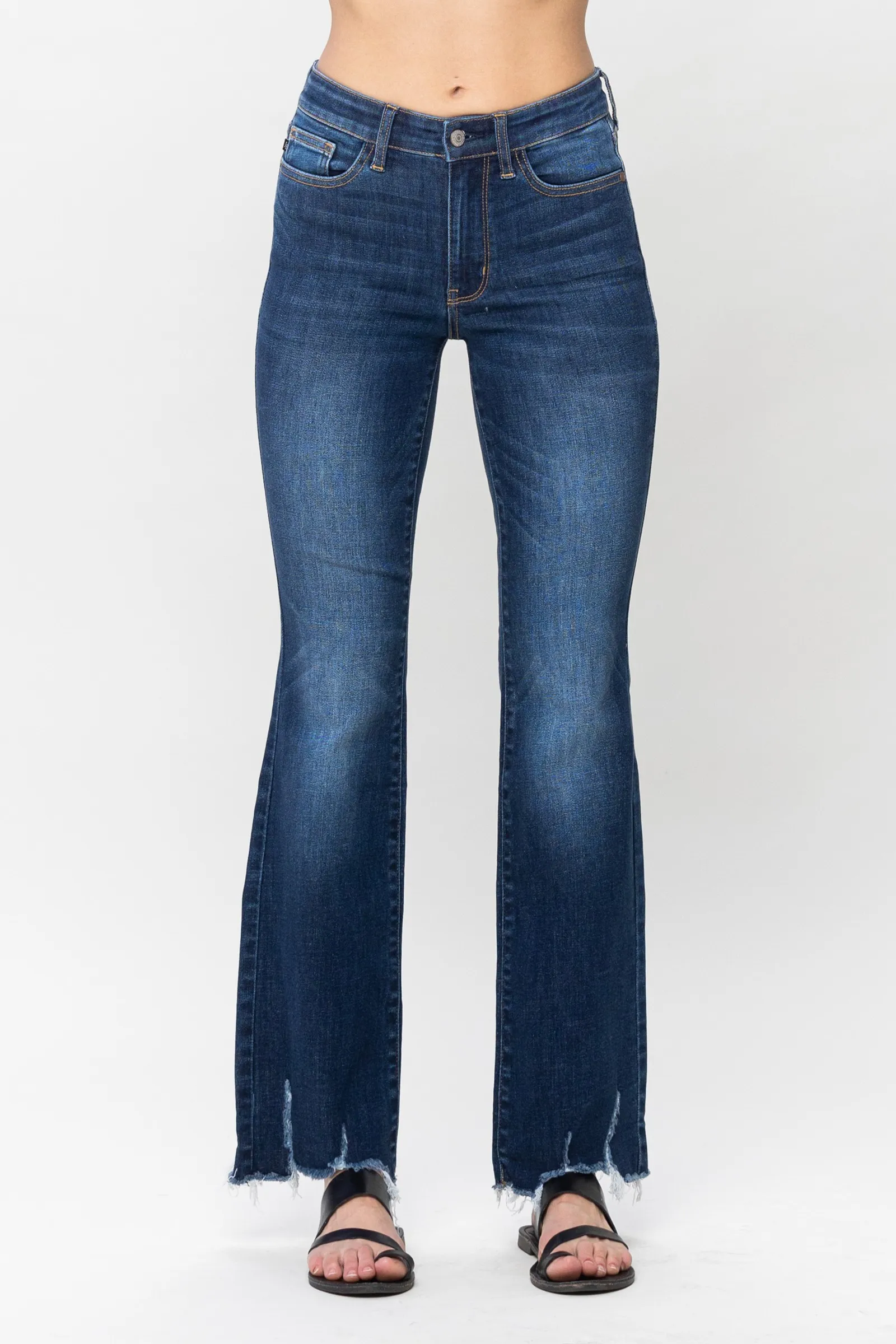 JUDY BLUE MID RISE NON-DISTRESSED BOOT CUTJEANS / STUFFOLOGY BOUTIQUE