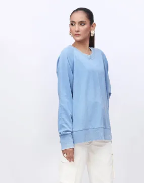 Loose Baggy Sweatshirt-Cobalt Blue