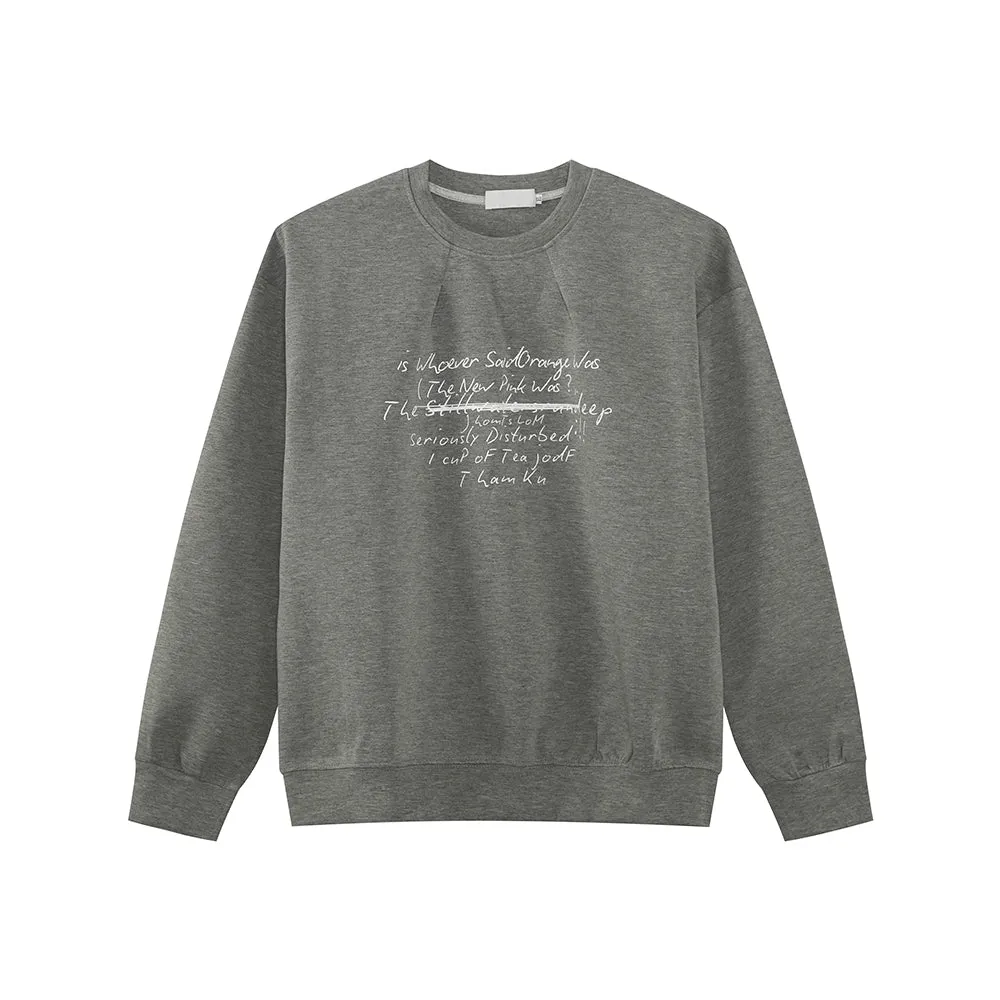 Loose Letter Print Sweatshirt