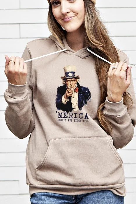 Merican Kickin Ass  Hoodie