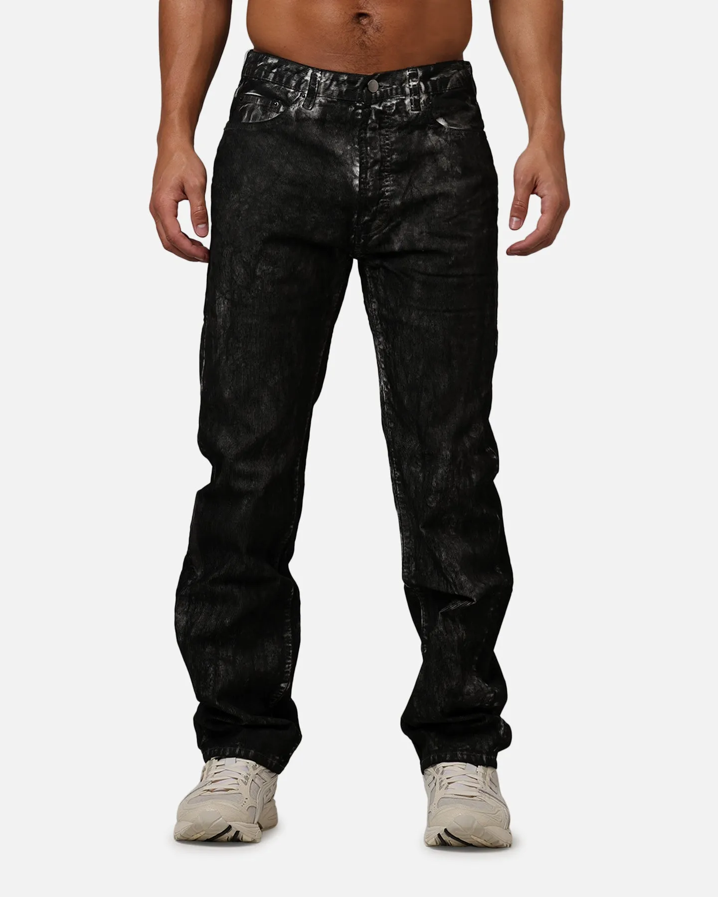 MNML D377 Straight Denim Jeans Washed Black