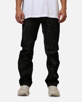 MNML D377 Straight Denim Jeans Washed Black