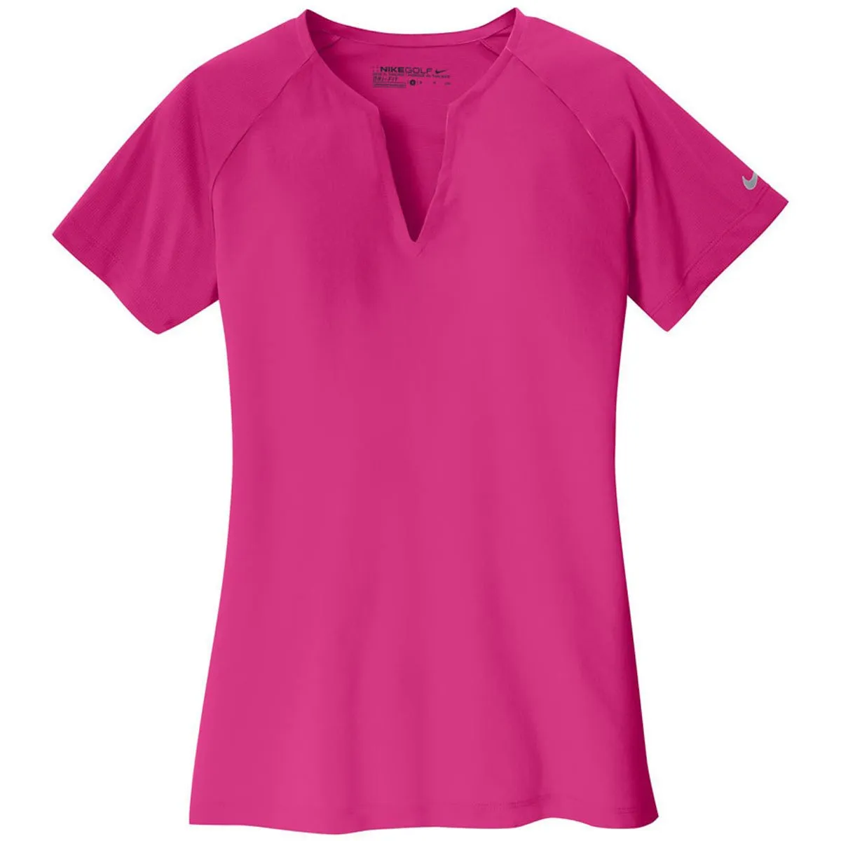 Nike Women's Sport Fuchsia/Sport Fuchsia Dri-FIT Stretch Woven V-Neck Top