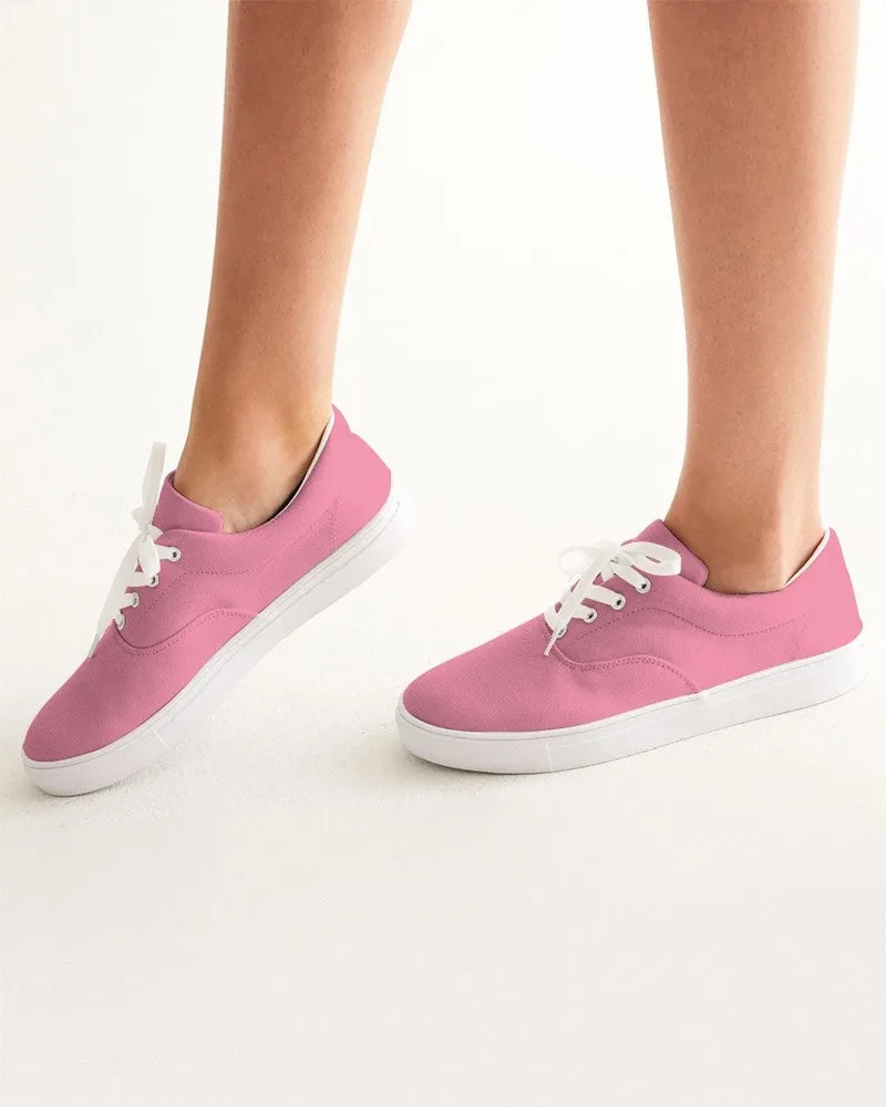 Pastel Cool Pink Women's Canvas Sneakers | Women's | Bright Pastel Cool Pink | C0M60Y15K0