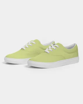 Pastel Yellow Warm Green Men's Canvas Sneakers | Men's | Bright Pastel Yellow Warm Green | C15M0Y60K0