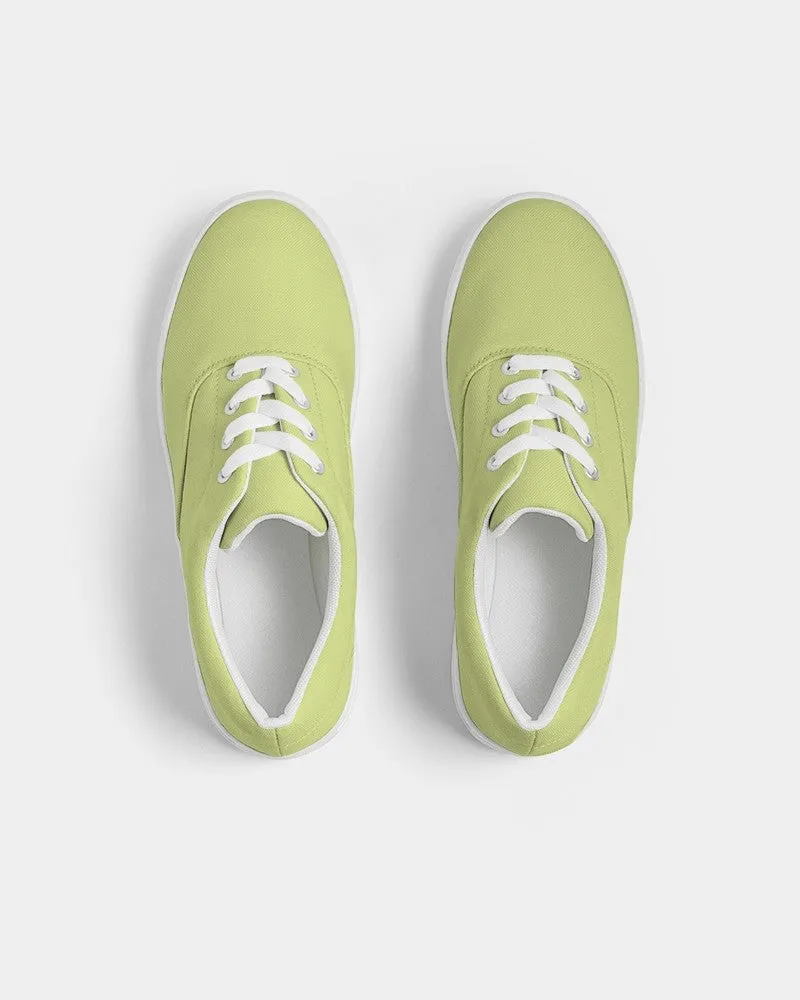 Pastel Yellow Warm Green Men's Canvas Sneakers | Men's | Bright Pastel Yellow Warm Green | C15M0Y60K0