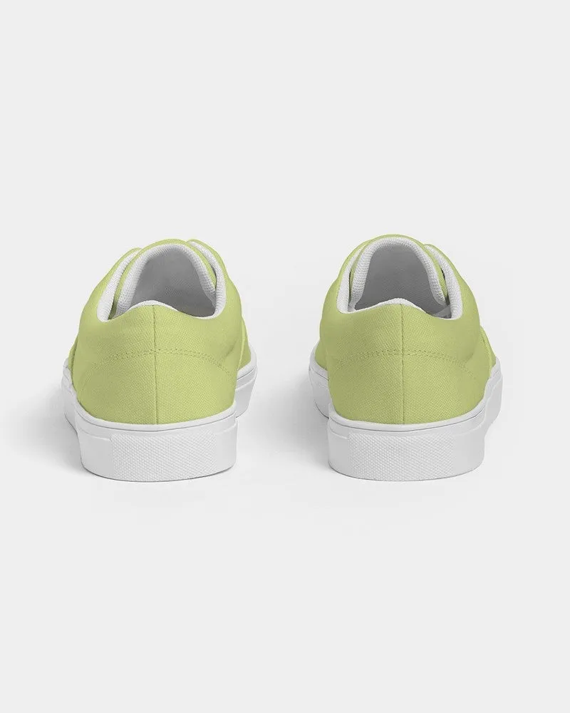 Pastel Yellow Warm Green Men's Canvas Sneakers | Men's | Bright Pastel Yellow Warm Green | C15M0Y60K0