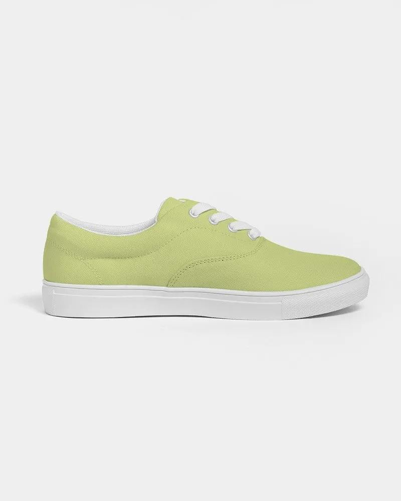 Pastel Yellow Warm Green Men's Canvas Sneakers | Men's | Bright Pastel Yellow Warm Green | C15M0Y60K0